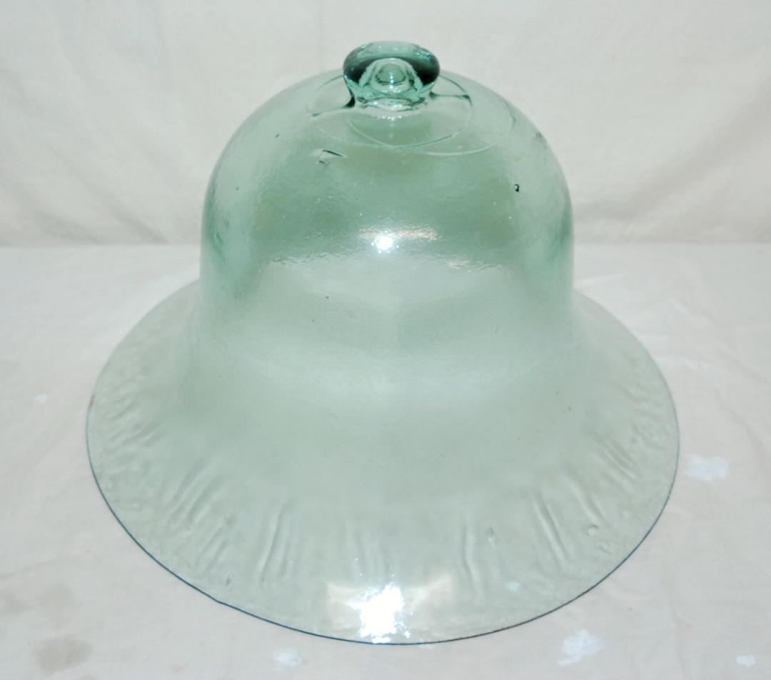 ベルジャー フレンチクローシュガラス グリーン ヴィンテージ ハンドメイド