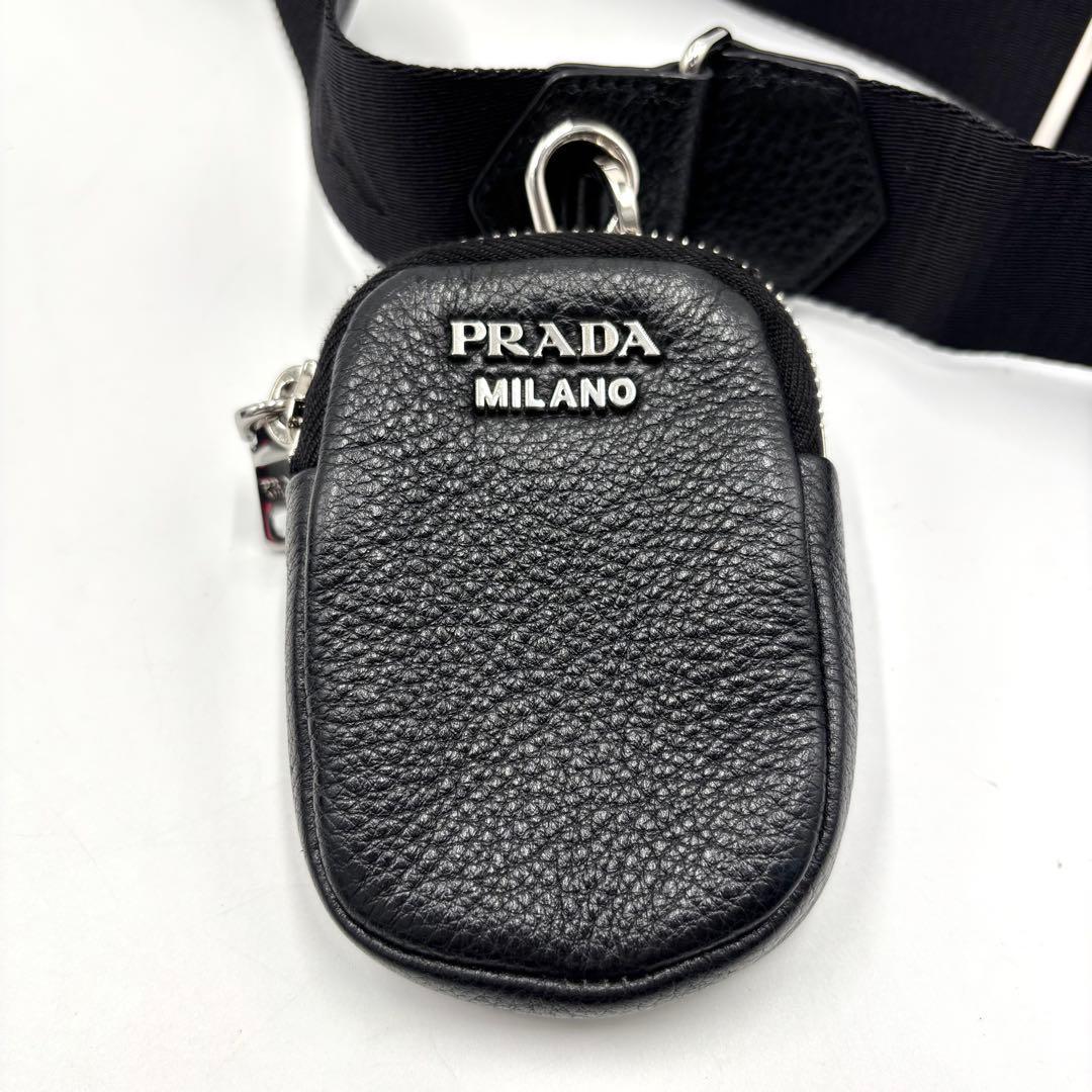 【極美品】 PRADA プラダ ショルダーバッグ ヴィッテロ ブラック 黒