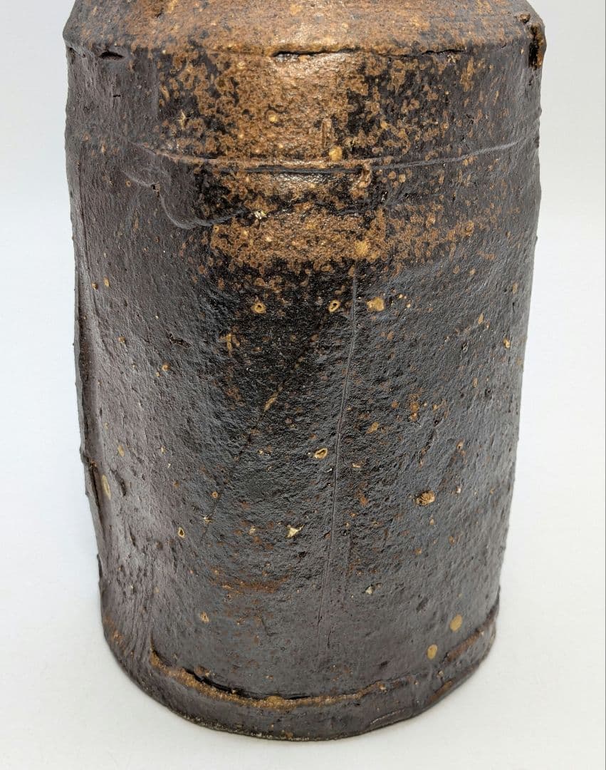 【水漏れあり】森一洋 備前焼 花入 花器 フラワーベース 置物 インテリア 花瓶