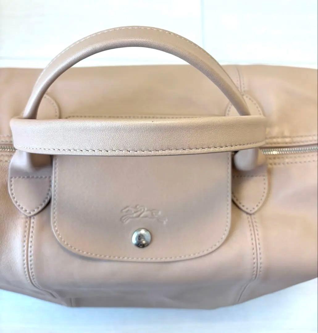 美品♡【ロンシャン】プリアージュキュイールL ベージュ