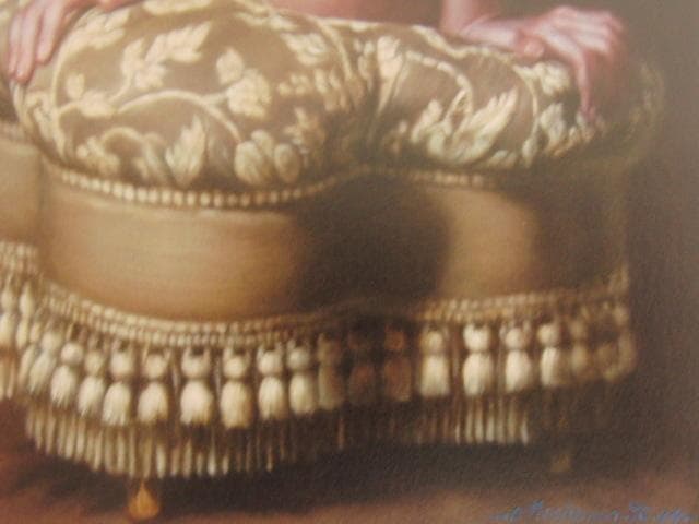 三嶋哲也、【編み上げ靴とソファー】、希少な額装用画集より、新品額装付