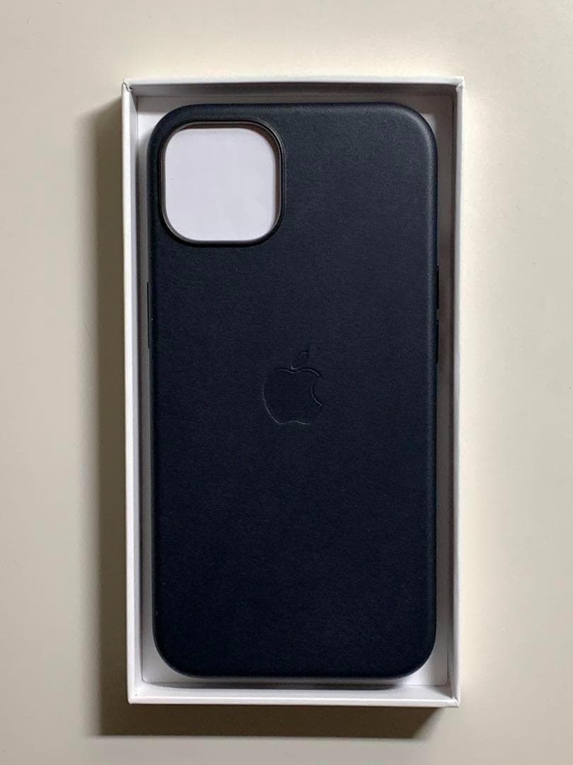 【新品】純正 iPhone 13 レザーケース・ミッドナイト①