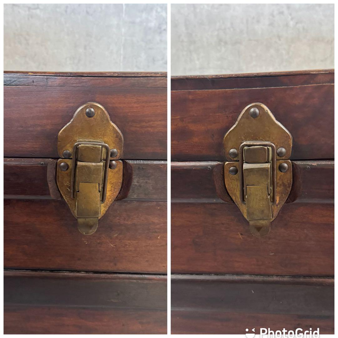 【珍品】トランクケース コンテナボックス 船舶 船鞄 収納 アンティーク①