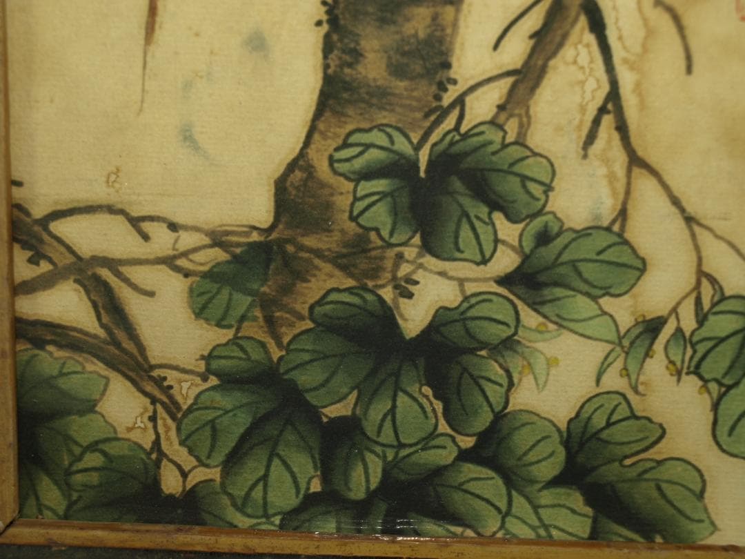 解体屋さん委託品　中国古美術 清時代木製肉筆絵※激安骨董品 N1476B19-3