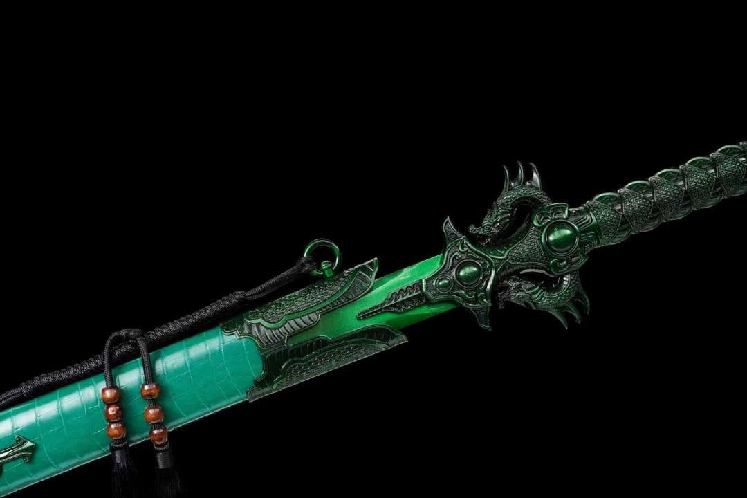 【青竹鋒雲剣】古兵器 刀装具 日本刀　模造刀 居合刀 武士道 鑑賞用 美術刀