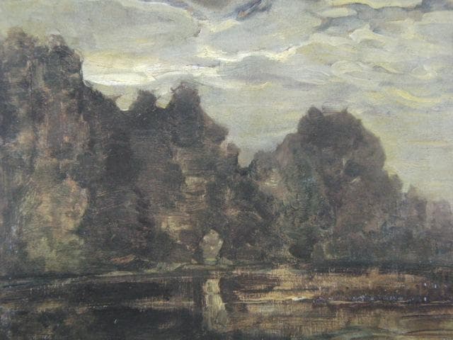 ピート・モンドリアン、『木立と水辺の風景』、希少な画集より