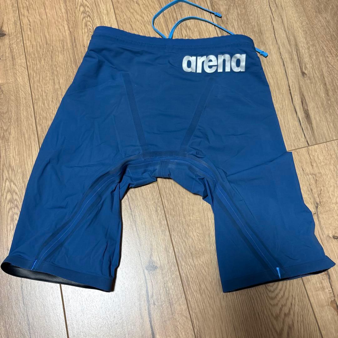 arena 競泳用水着 ネイビー QRコード付き