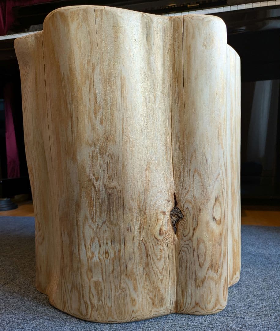 poochan　天然ヒバ　大型　切り株　丸太　椅子　テーブル　高さ約41㎝