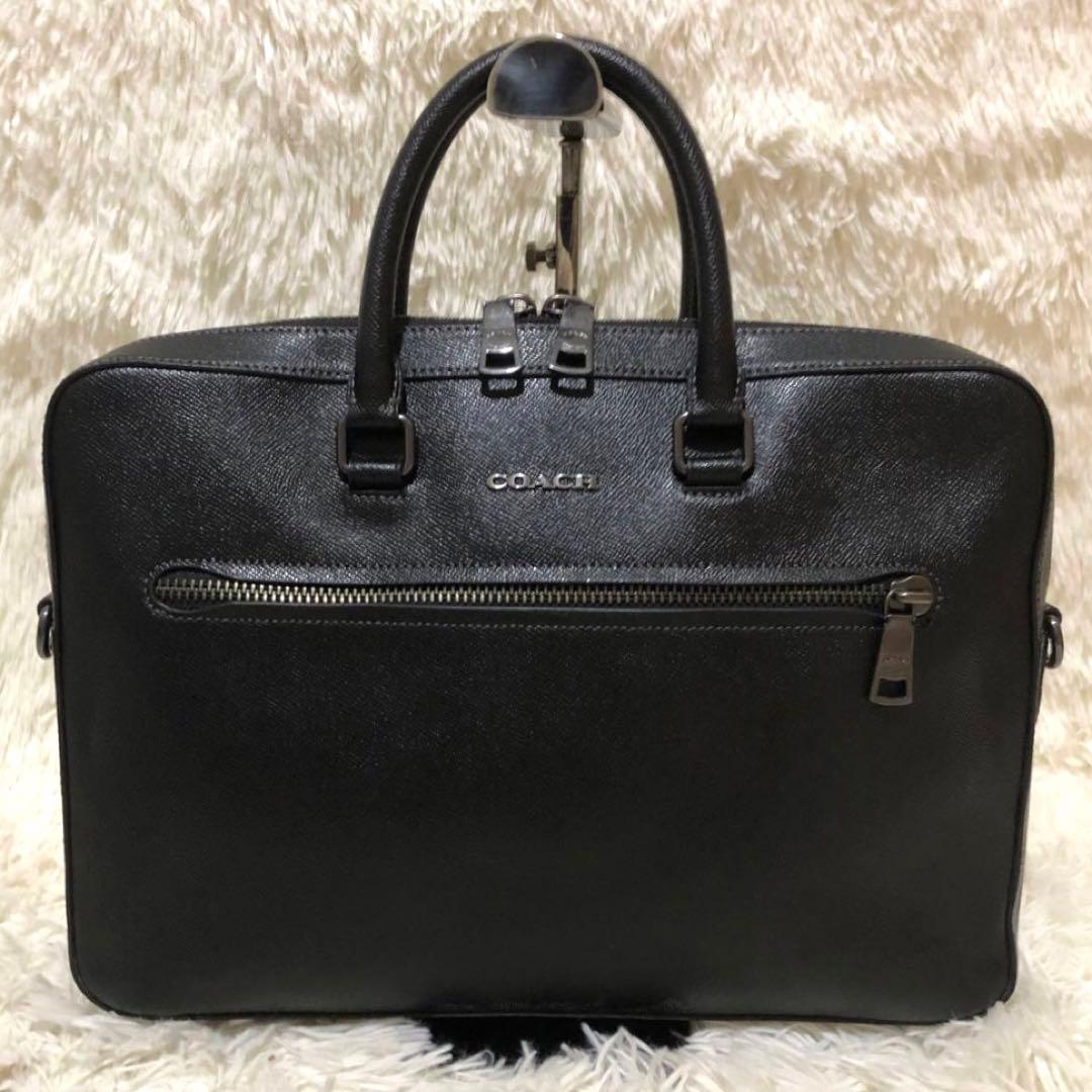 新品同様☆コーチ レザー　2way ビジネスバッグ ショルダーバッグ イーサン