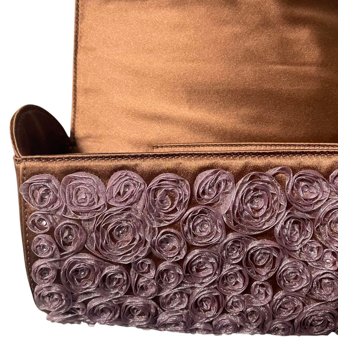 美品 ジョルジオアルマーニ クリスタル フリンジ パーティバッグ 希少モデル