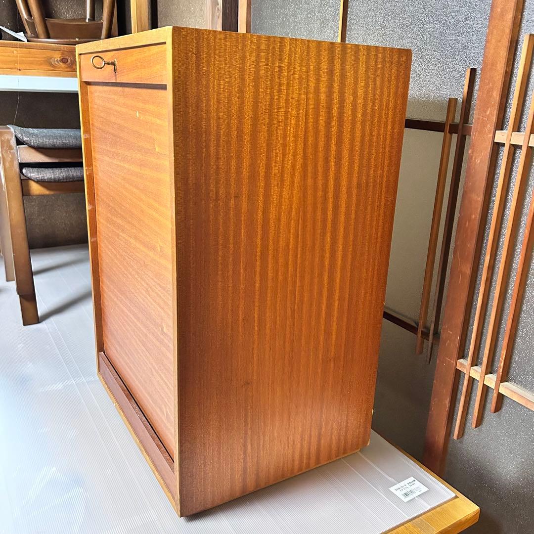 ユニオン 製図ケース A3対応 木製 7段 北欧風 収納　蛇腹シャッター