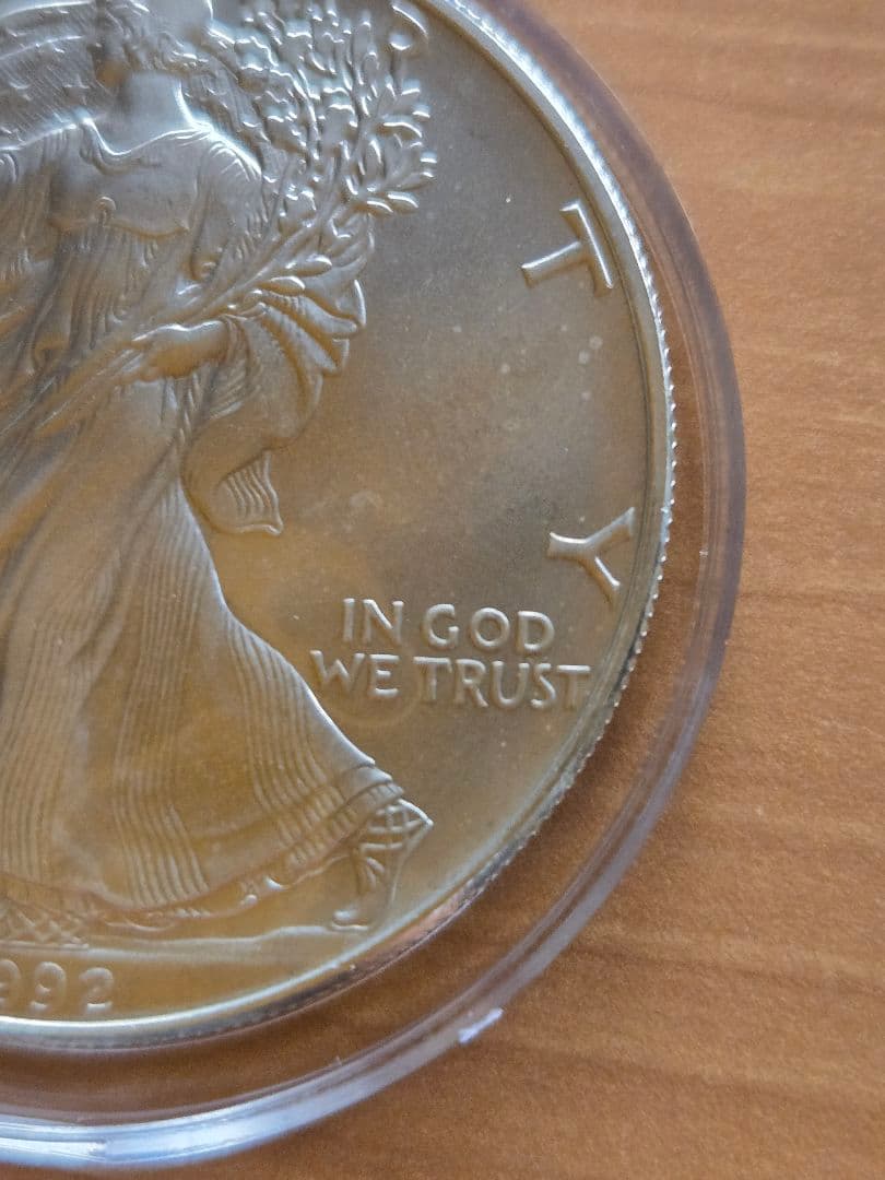 アメリカ　イーグル 銀貨　１オンス 1992年　1ドル