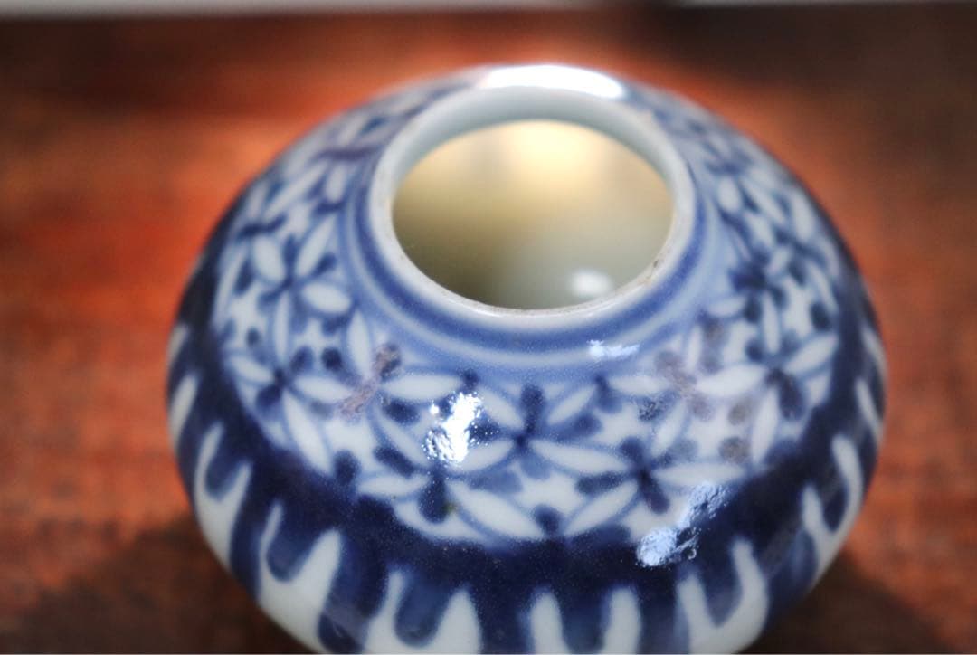 中国　清時代　染付　水滴　送料込み0906