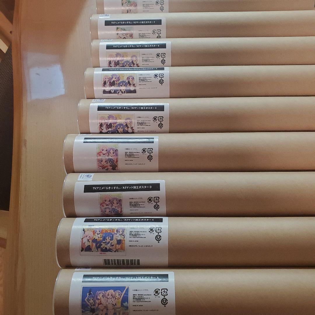 らき☆すた　A3マット加工ポスター　くじ　9点