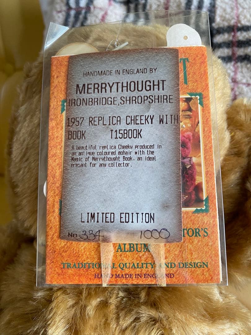 メリーソート社テディベア　チーキー 可愛い♡お耳に鈴♪ イギリス