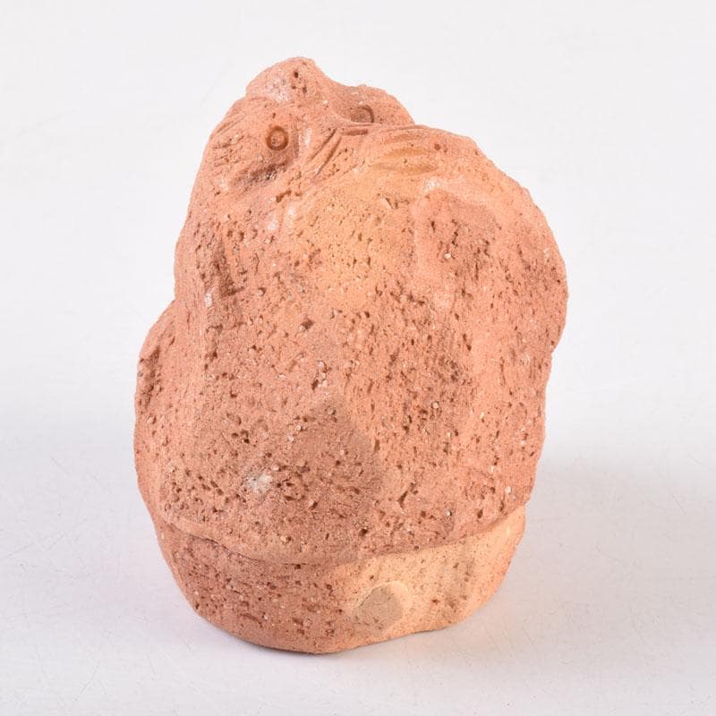 茶道具　佐々木昭楽作　一刀彫　猿　香合　共布共箱　C　8405