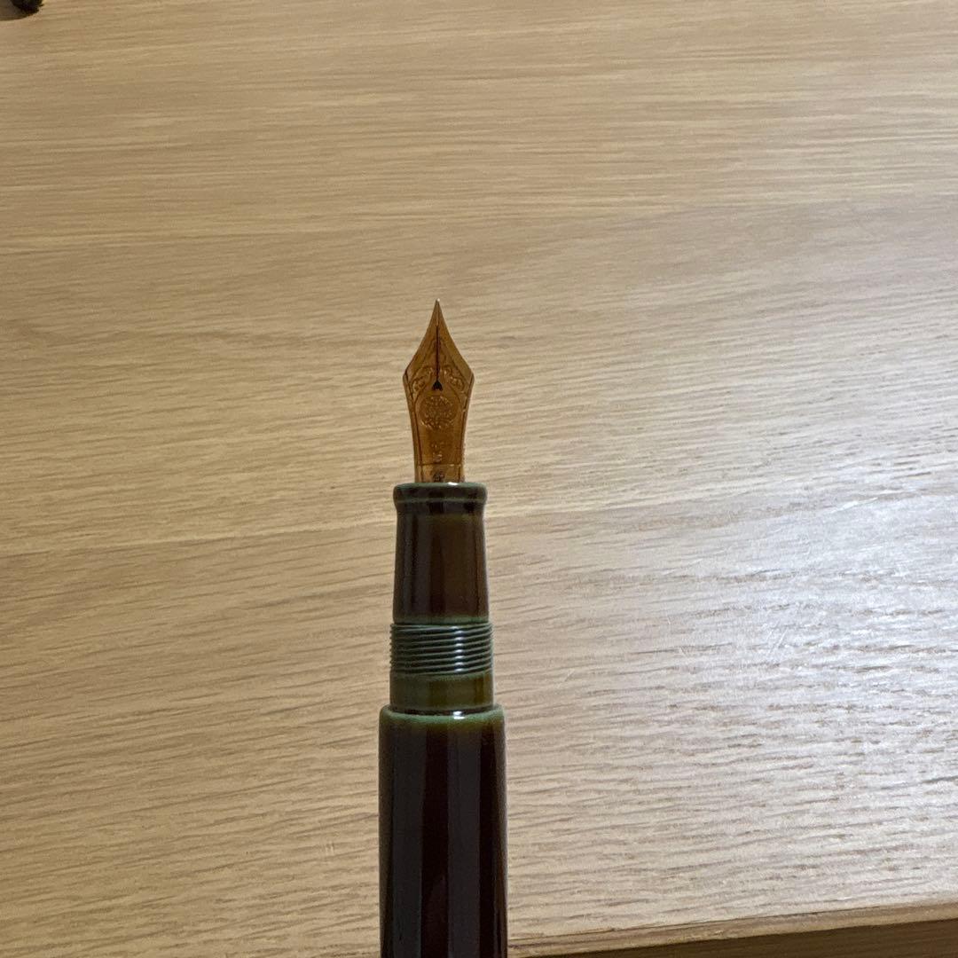 中屋万年筆　ピッコロ碧溜　細字(F)