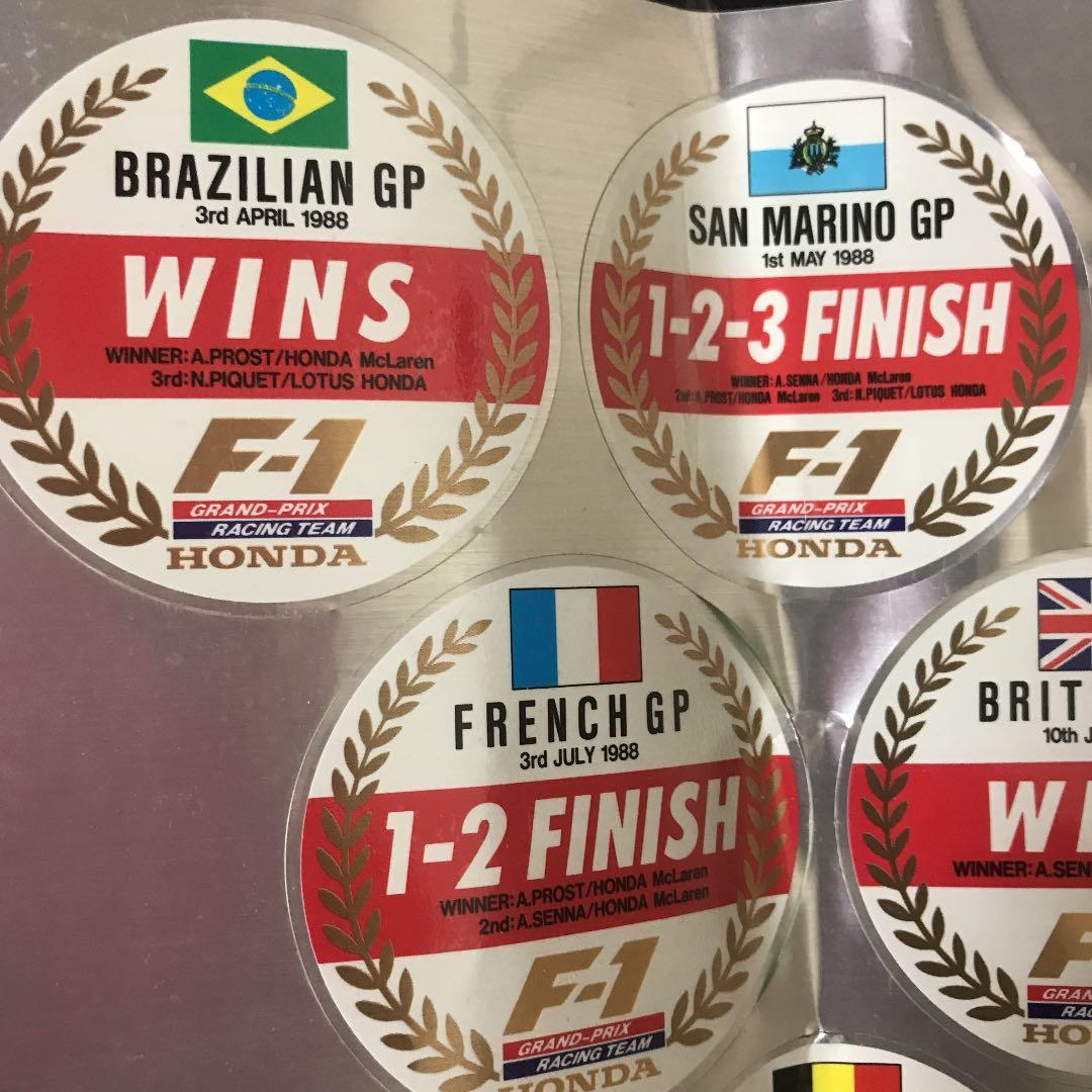 希少全種　HONDA  F1  1988  記念ステッカー