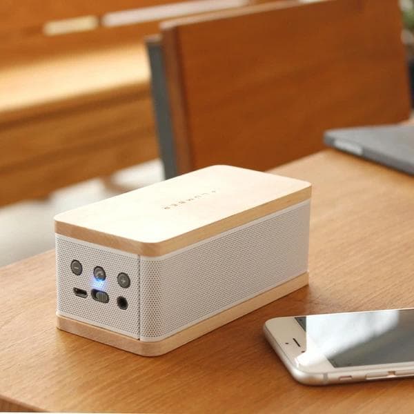 木製 Bluetooth モバイル・スピーカー Hacoa 白 北欧雑貨