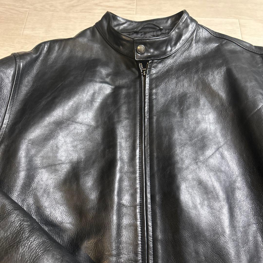 OLD GAP オールドギャップ　黒 レザーシングルライダースジャケット　M