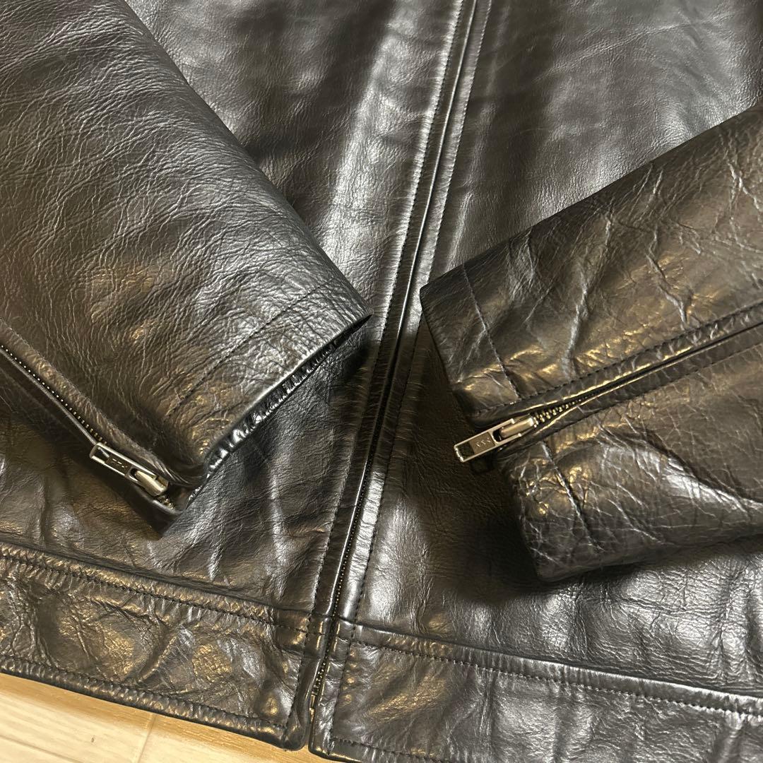 OLD GAP オールドギャップ　黒 レザーシングルライダースジャケット　M