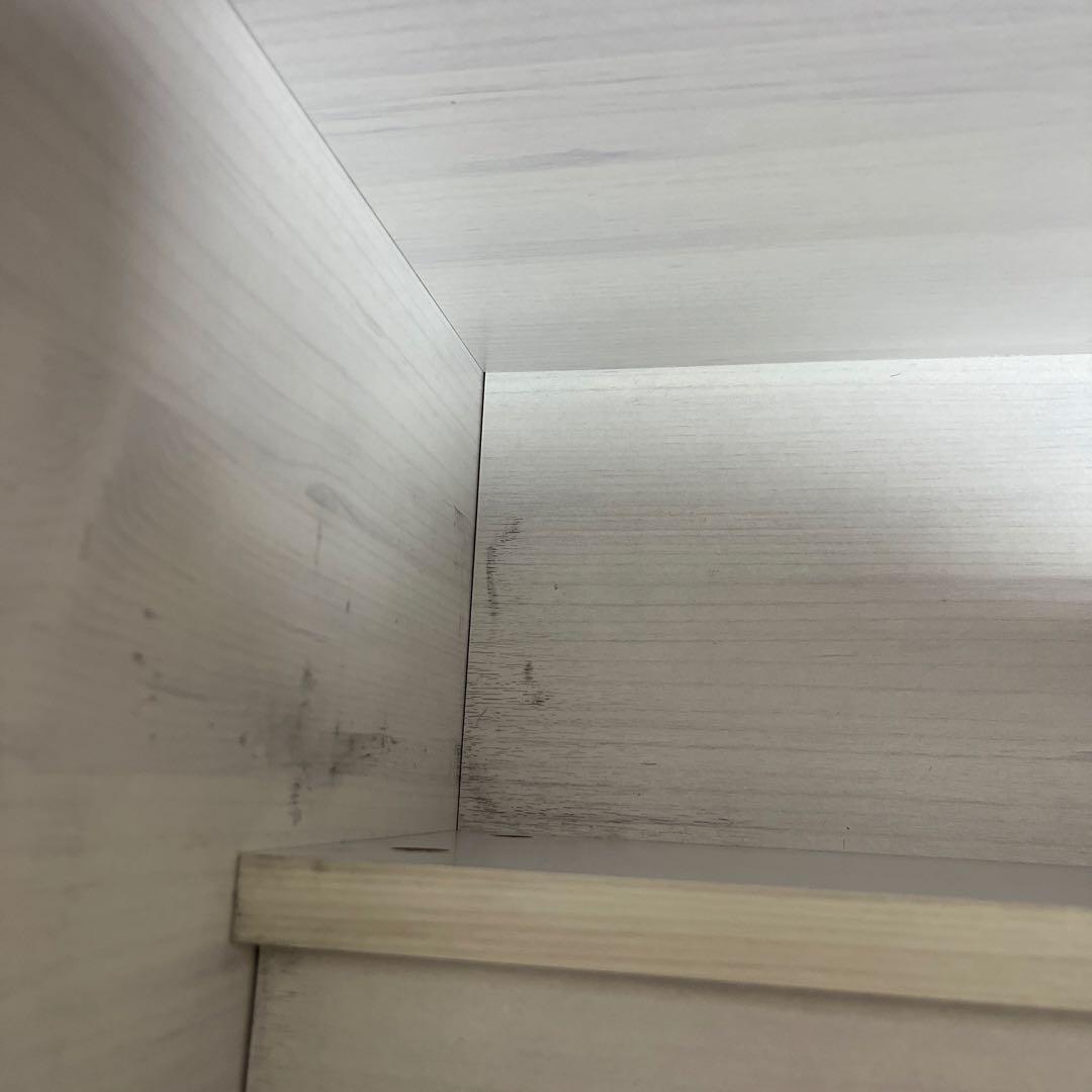 【きらら】ホワイト木製ドレッサー・ミラー