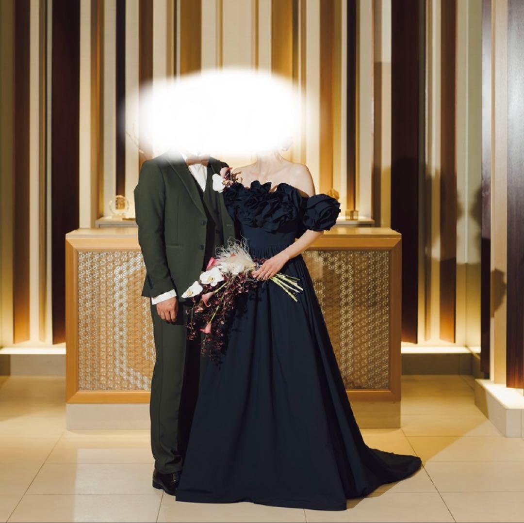 ささ⭐︎美品DRESS PRODUCTION W266ネイビードレス