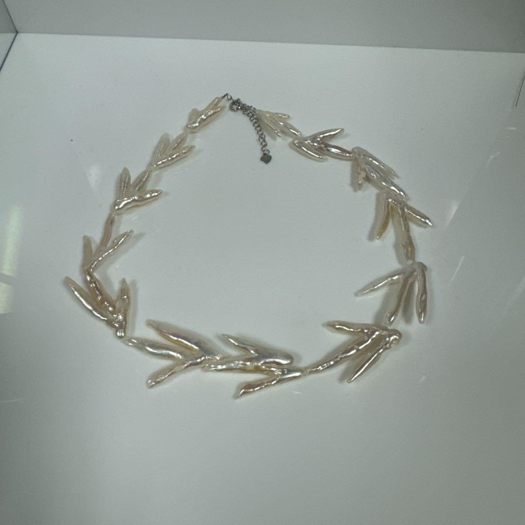 淡水パールネックレス　淡水小枝パールネックレスNO25-989