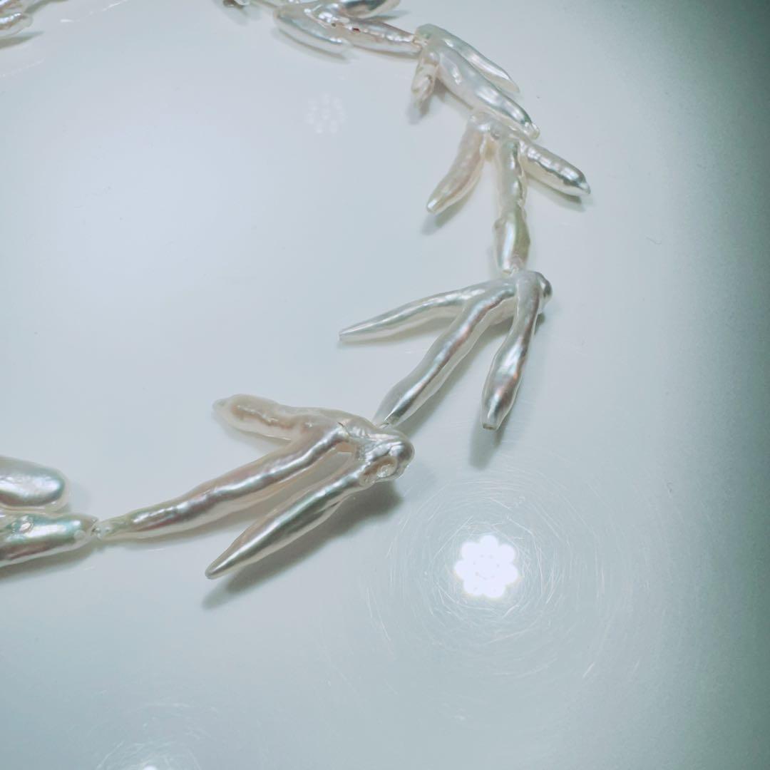 淡水パールネックレス　淡水小枝パールネックレスNO25-989