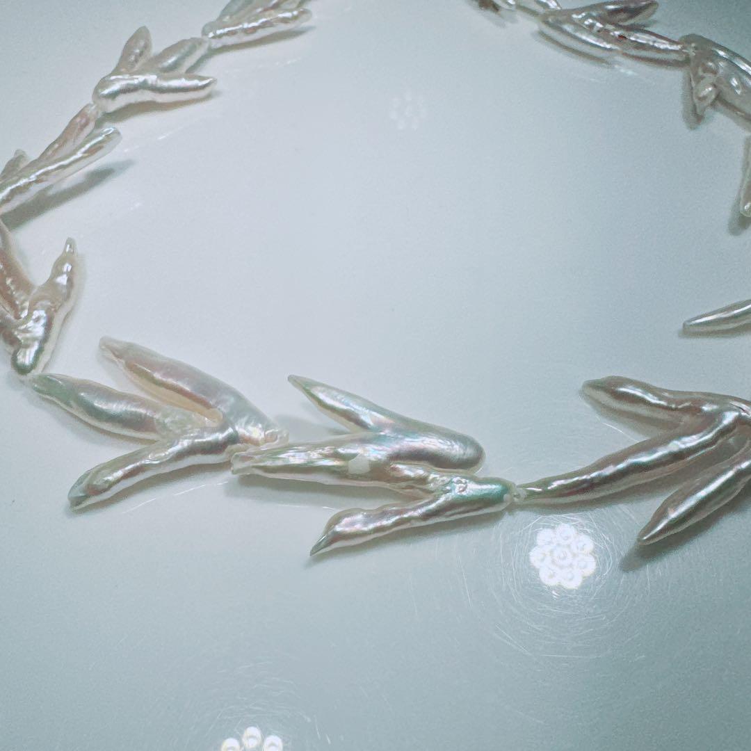 淡水パールネックレス　淡水小枝パールネックレスNO25-989