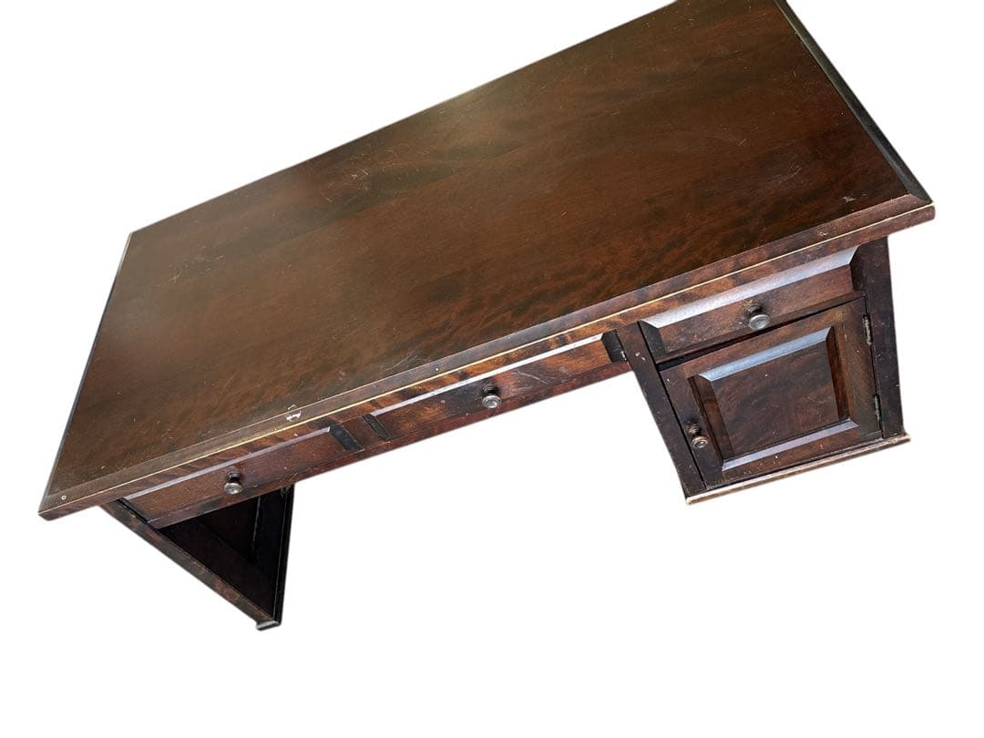 北海道民芸家具　書斎　 樺無垢材 座机/文机/帳場机/作業台/デスク/机