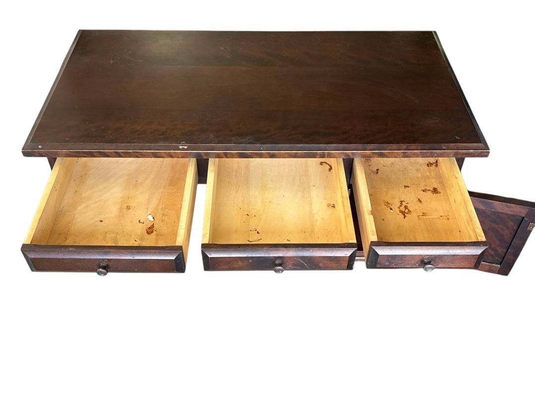 北海道民芸家具　書斎　 樺無垢材 座机/文机/帳場机/作業台/デスク/机