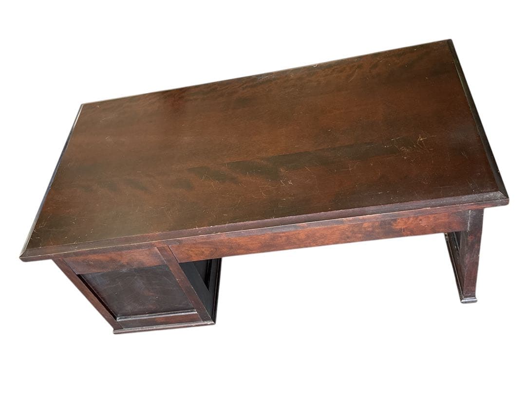 北海道民芸家具　書斎　 樺無垢材 座机/文机/帳場机/作業台/デスク/机