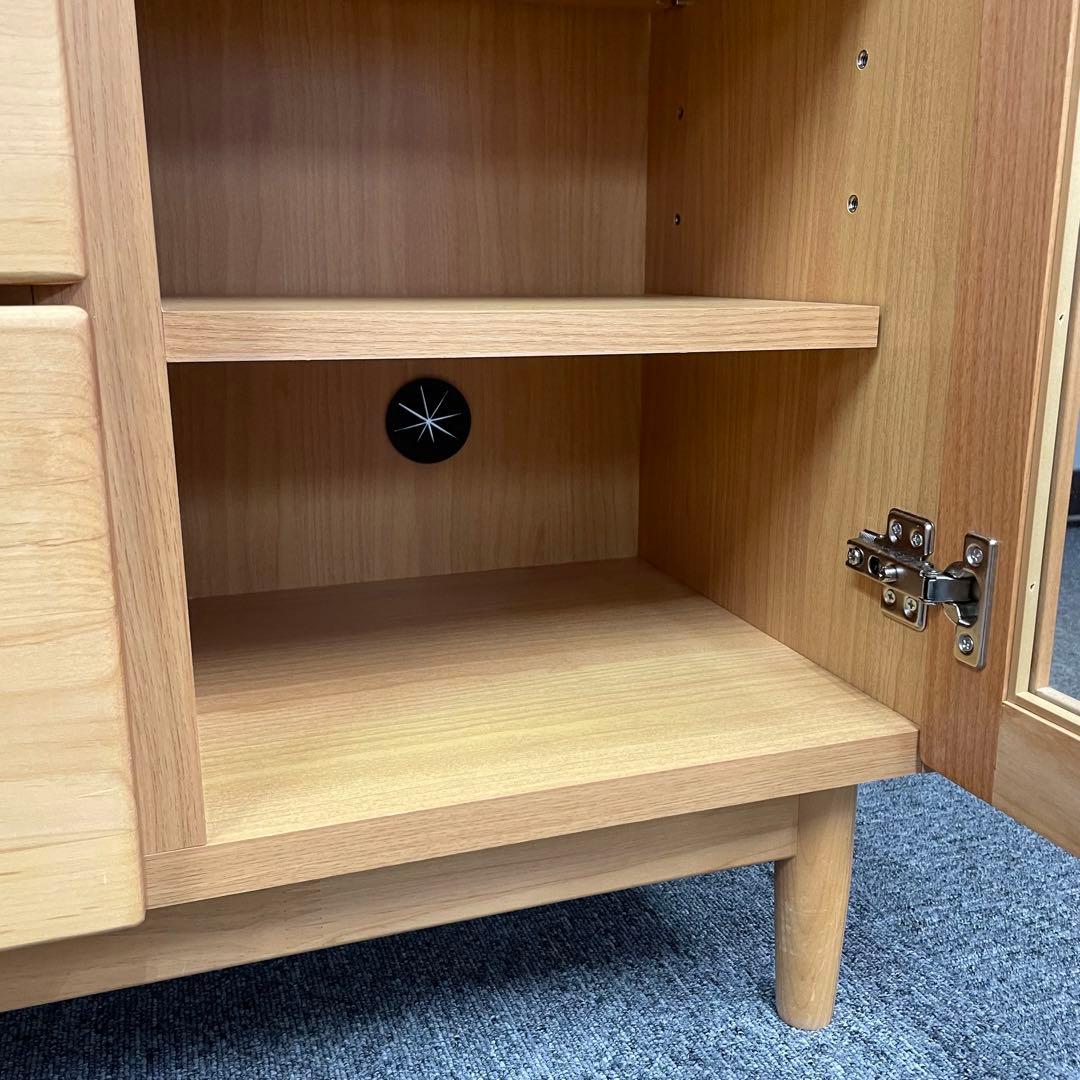 【美品】木製キャビネット ナチュラル 幅70cm サイドボード　北欧風　家具