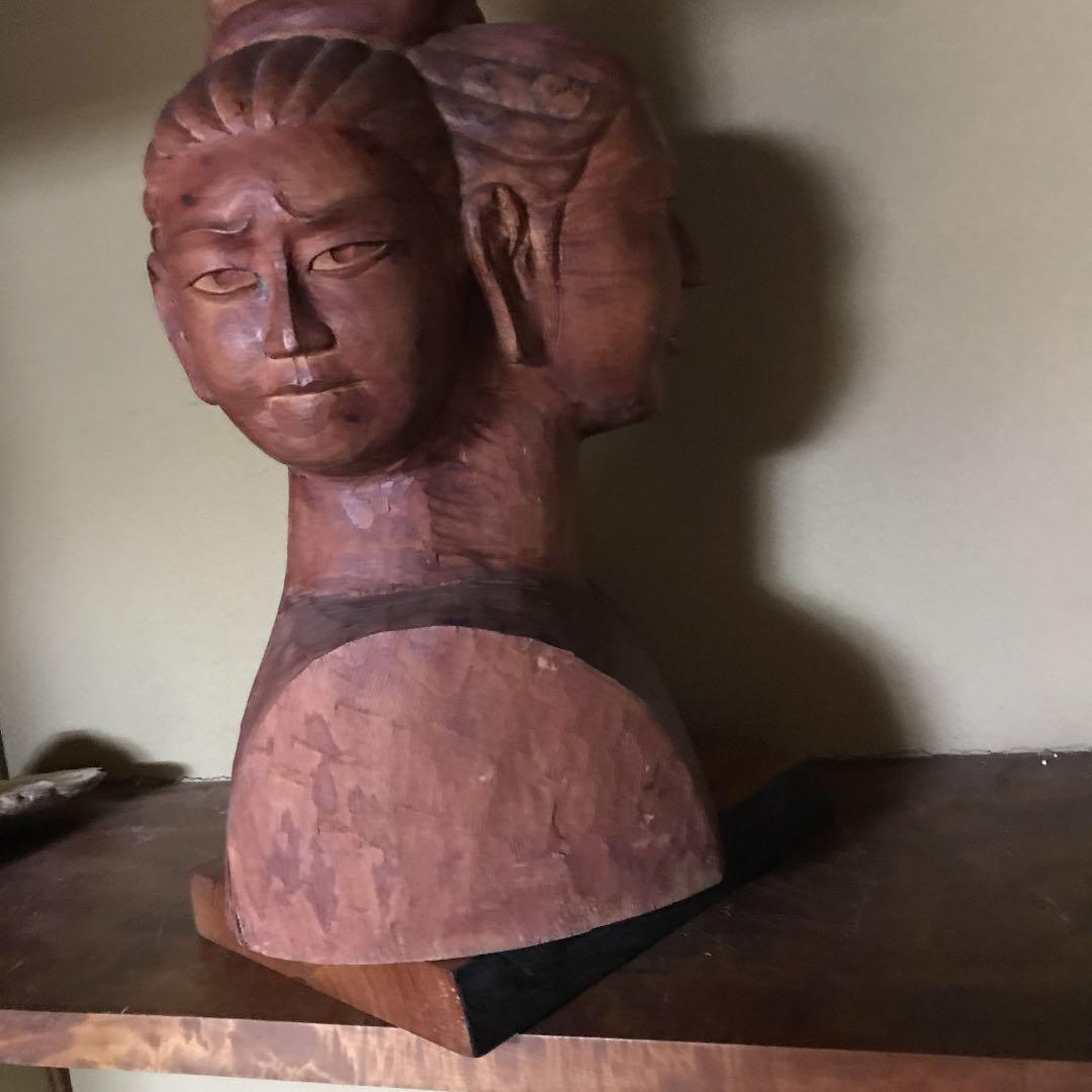 木彫　阿修羅像？　仏像　　頭部　大幅値下げ