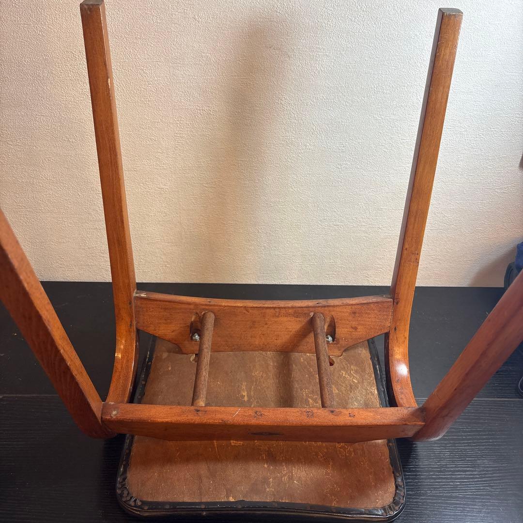 秋田木工 AKITA MOKKO 木製スツール 赤と黒の2脚セット