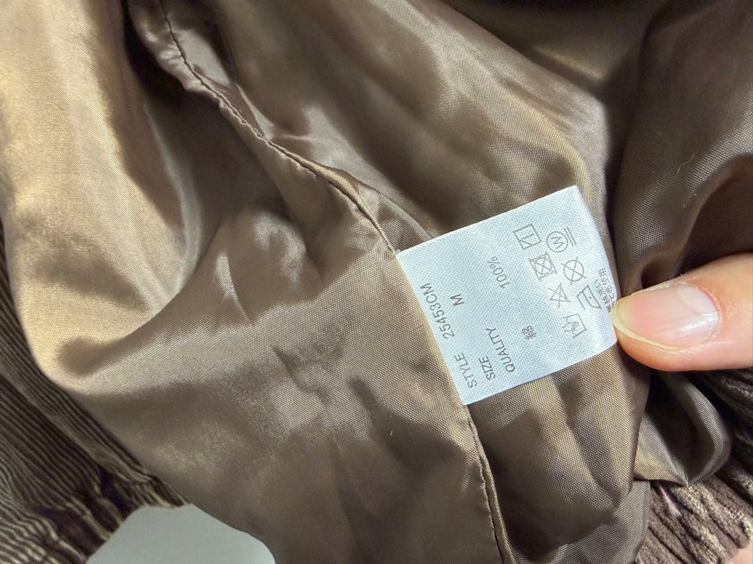 【新品】フェード加工コーデュロイZIPブルゾン セットアップ バルーン ブラウン