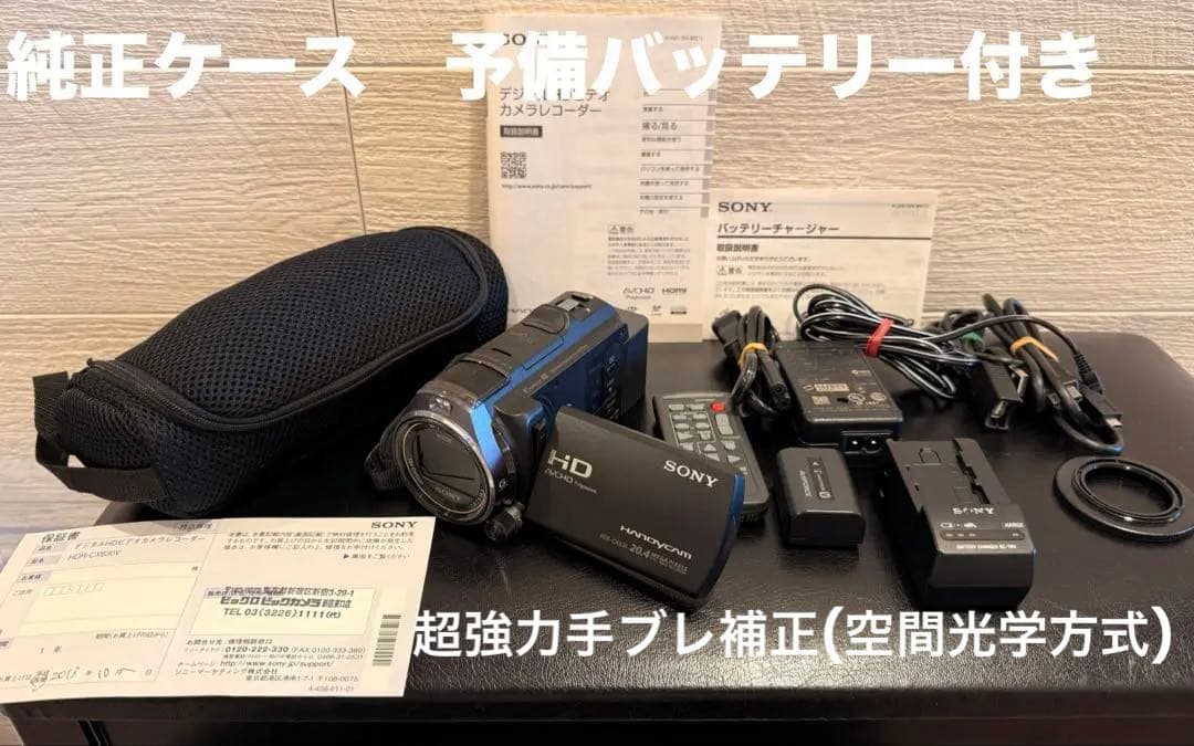 SONY ハンディカム　HDR-CX630V 純正ケース予備バッテリー付