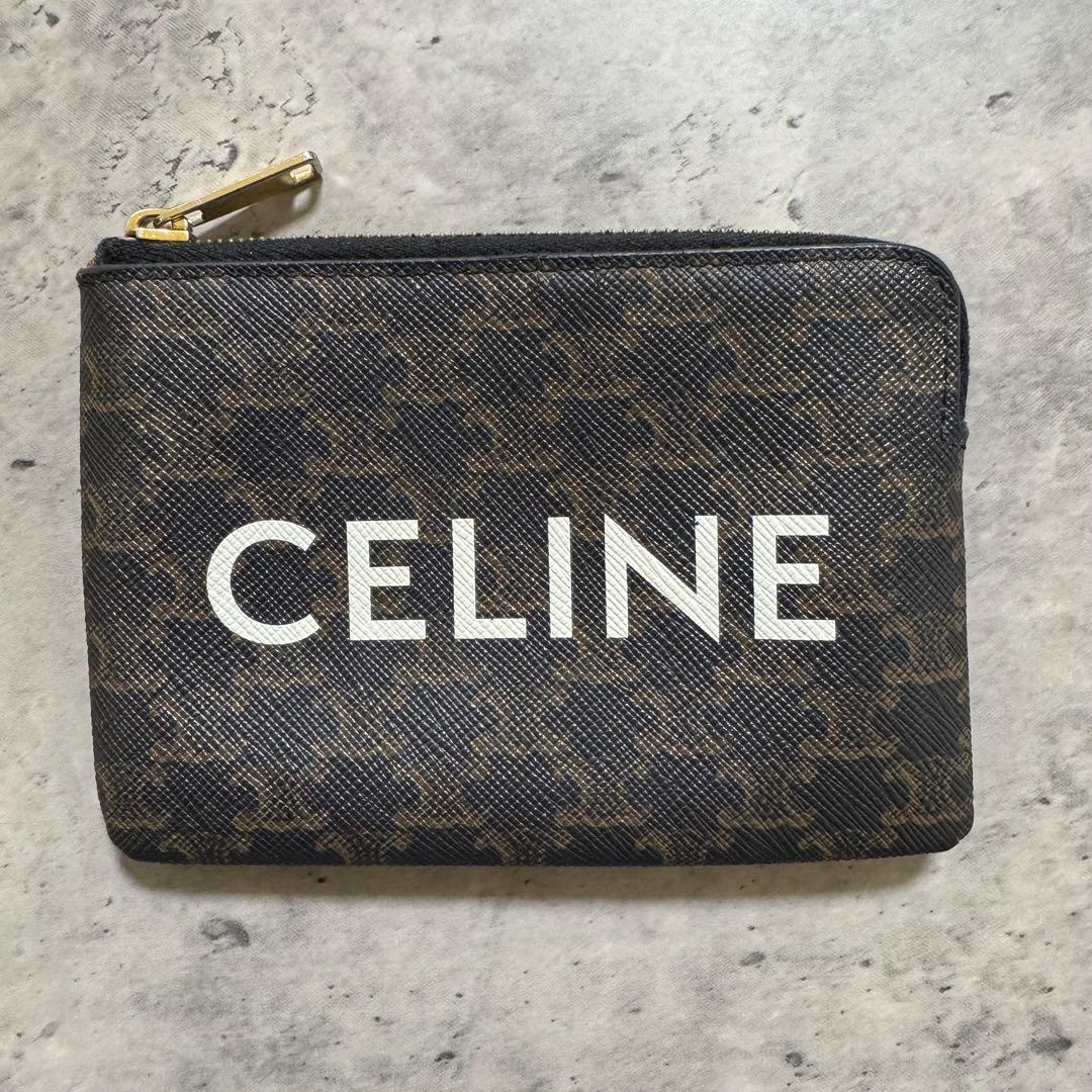 セリーヌ トリオンフキャンバス ロゴ ケース ミニ財布 ユニセックス