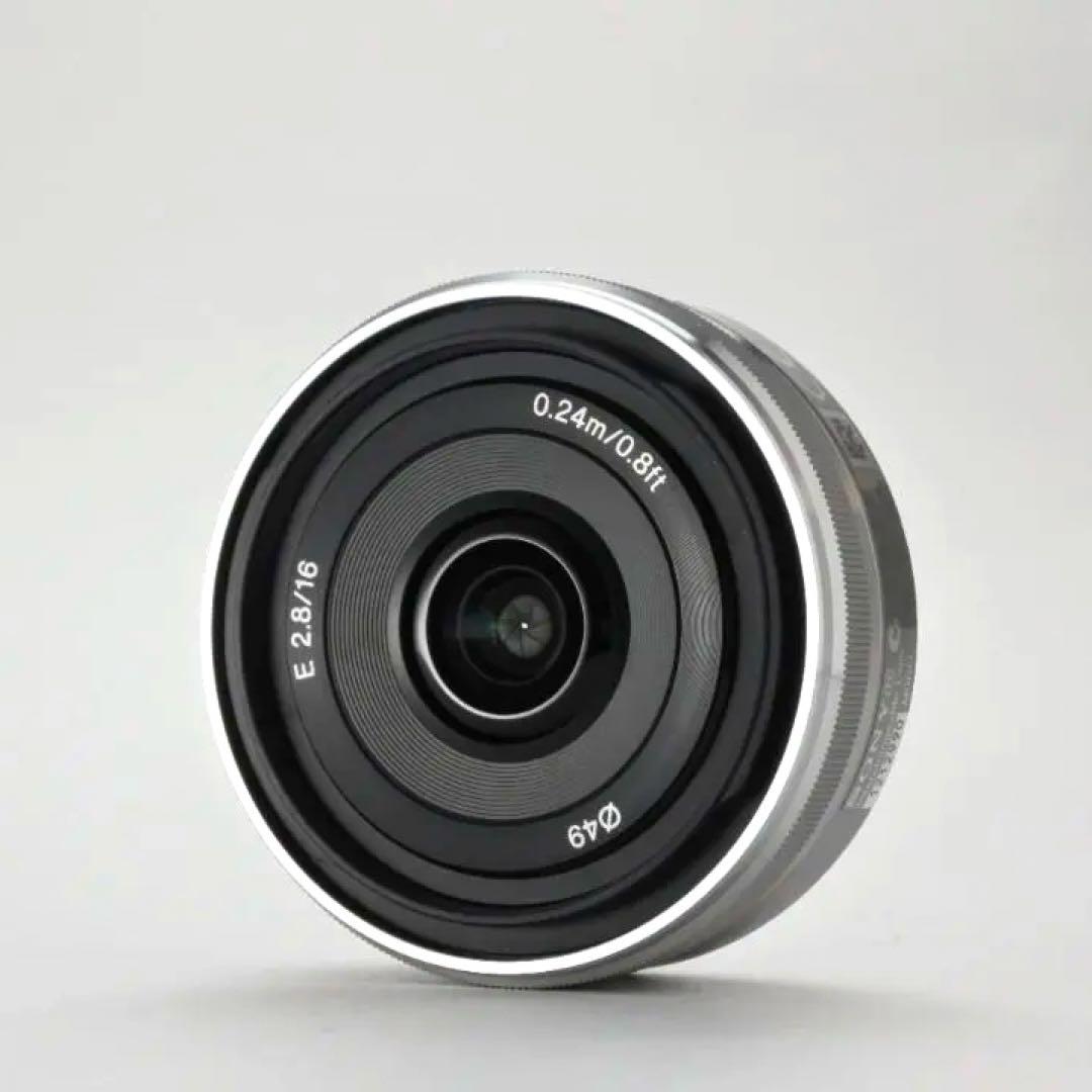 【動作・返品保証】Sony SEL16F28 単焦点 パンケーキレンズ