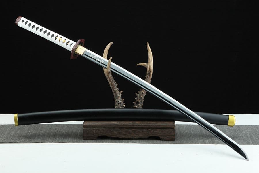 鬼滅の刃 福岡義勇 武具　刀装具　日本刀　模造刀　居合刀 手鍛造打 鑑賞用 武蔵