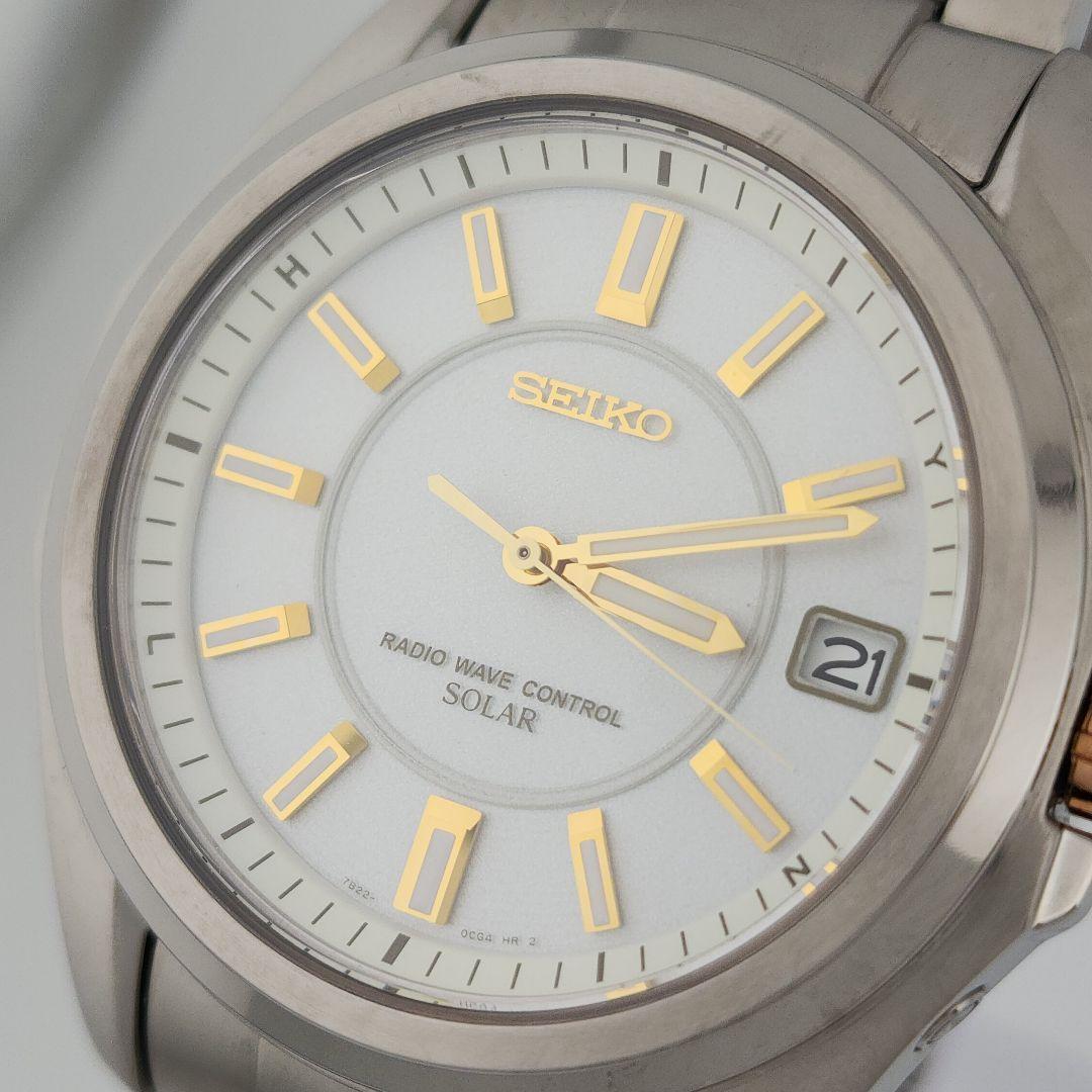極美品SEIKO セイコー　腕時計　7B22-B0H0 電波ソーラー　チタニウム