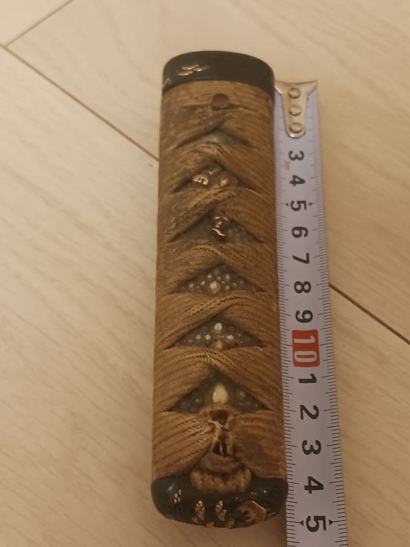刀装具　武具　拵え　目貫　柄　本鮫皮 金象嵌　江戸時代前期