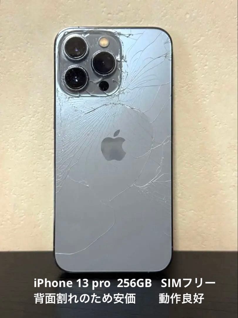 専用　iPhone 13 Pro 256GB SIMフリー背面ひび割れ動作問題無