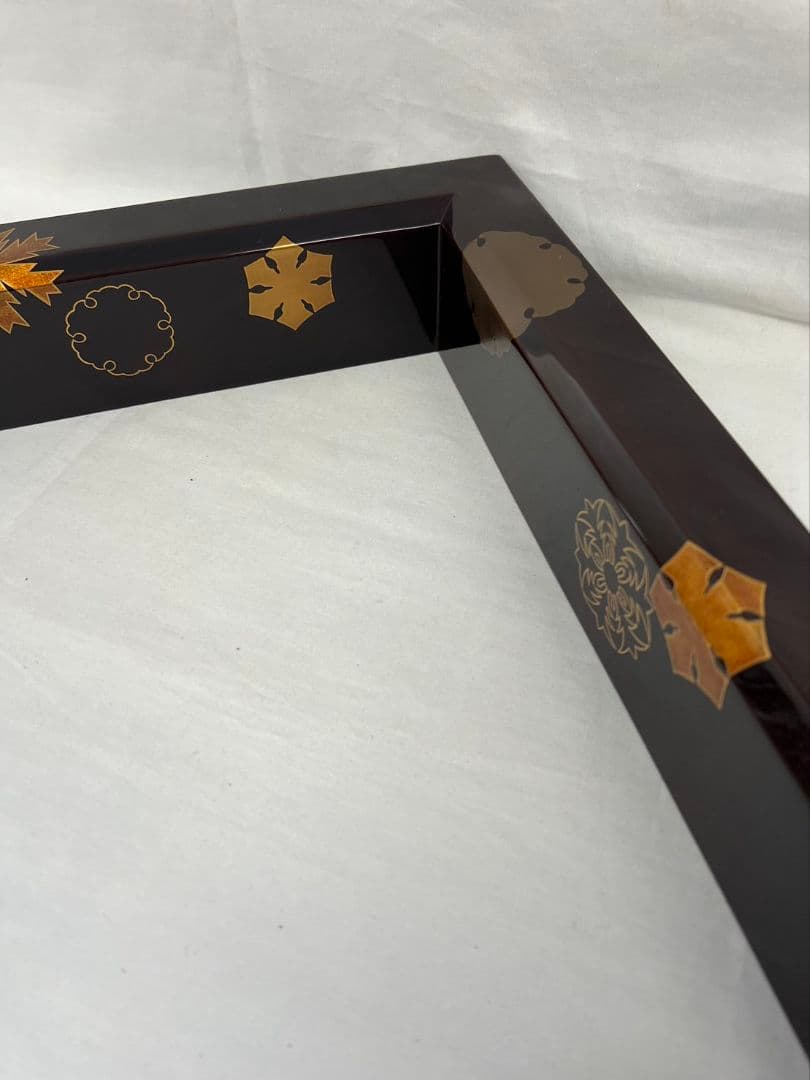 雪輪 輪島塗 炉縁  久保香月 小池静峰  茶道具