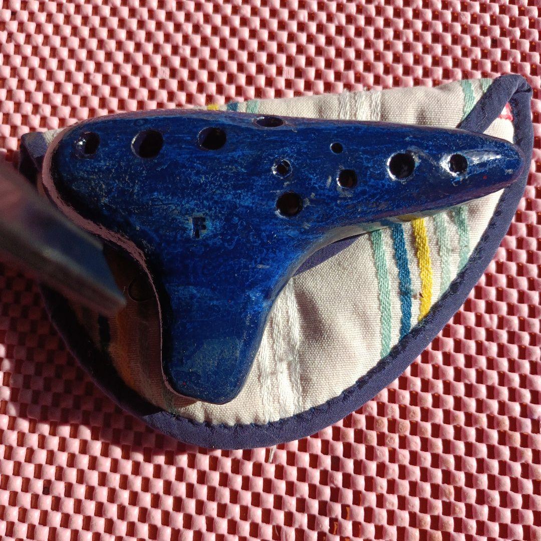 ヨシツカオカリナ SF 管 紺色 中古品 専用ケース付き 蔵出し