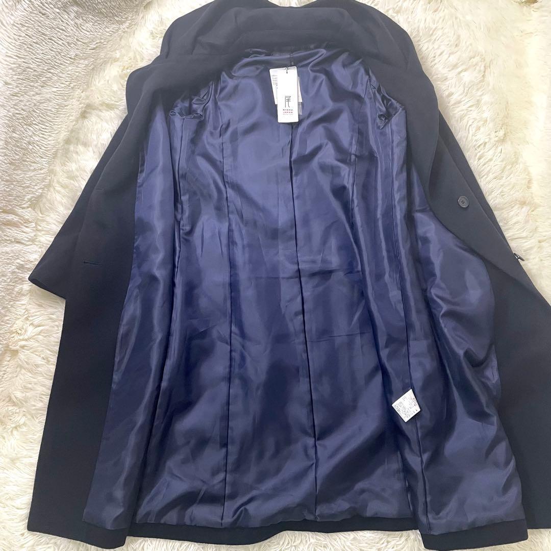 新品*Reflectリフレクト　ニュアンスネックアンゴラ羊毛コート　尾州産日本製