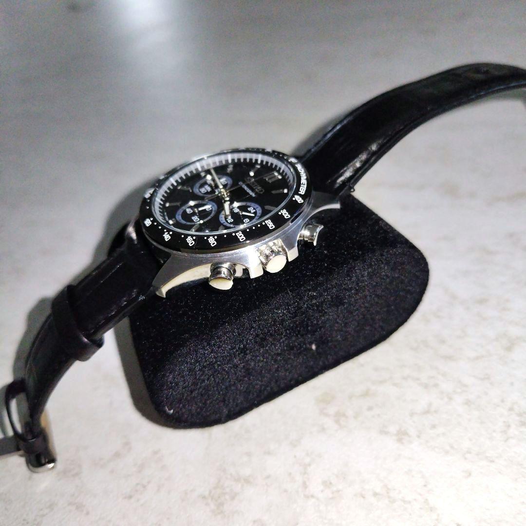 SEIKO クロノグラフ 腕時計 ブラック　メンズ