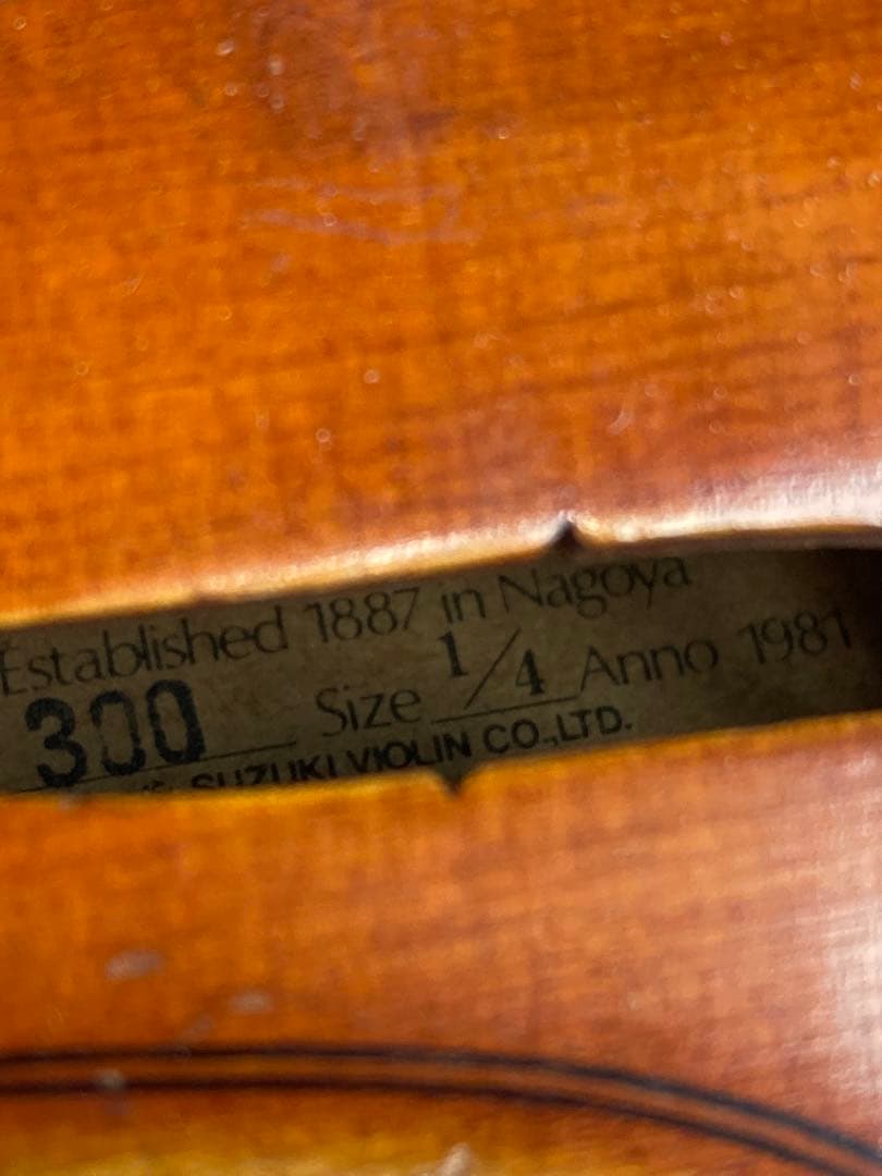 B）suzuki スズキ バイオリン 1/4 anno1981 300 キッズ