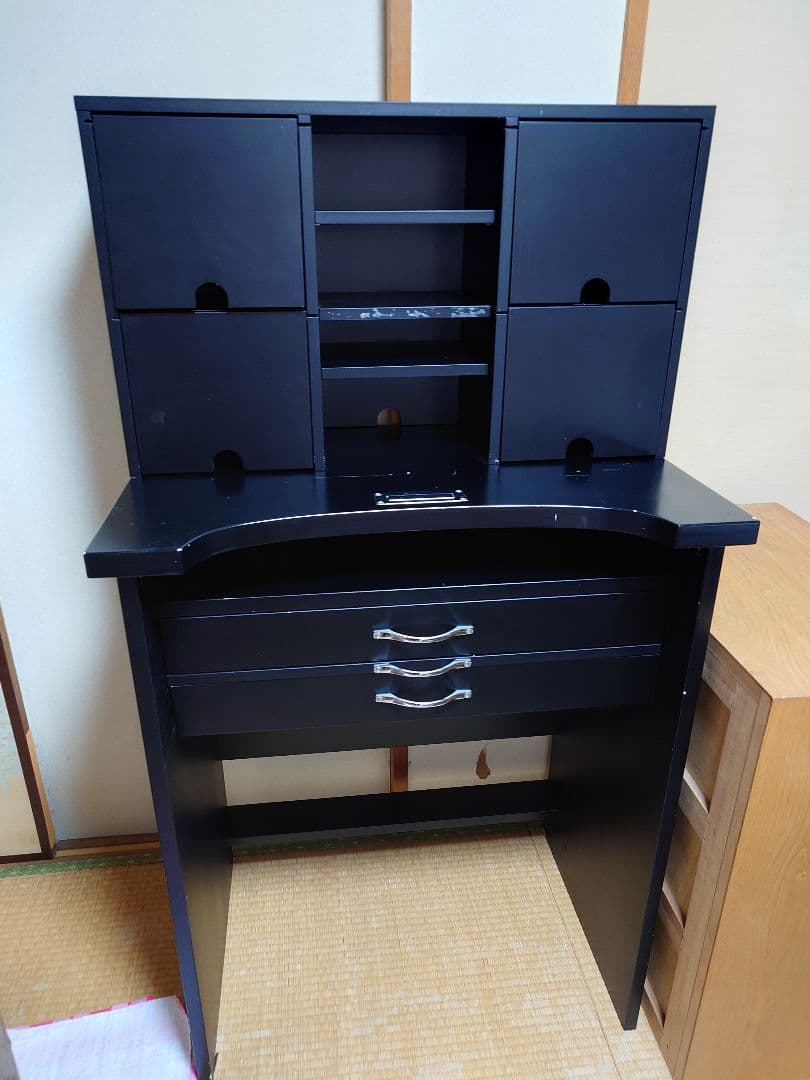 彫金机 袖無し 棚付き ブラック